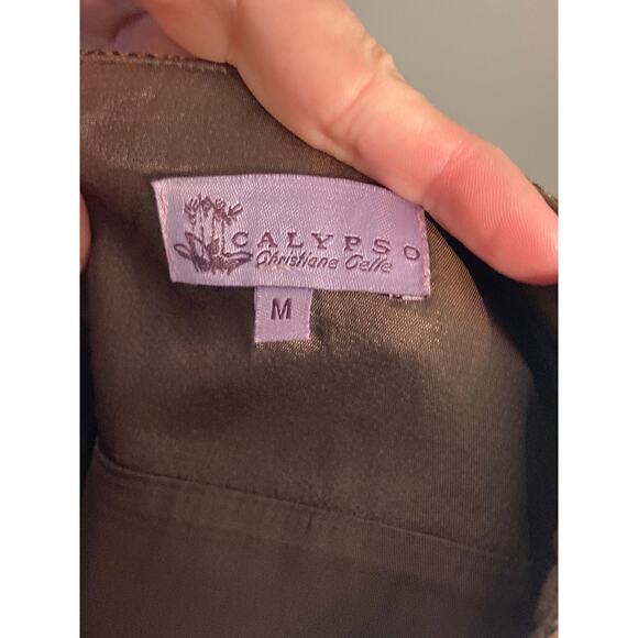 Calypso Cristianne Celle Wool Tweed Pencil Straight Skirt Classic Elegance ~Sz M - Picture 6 of 8